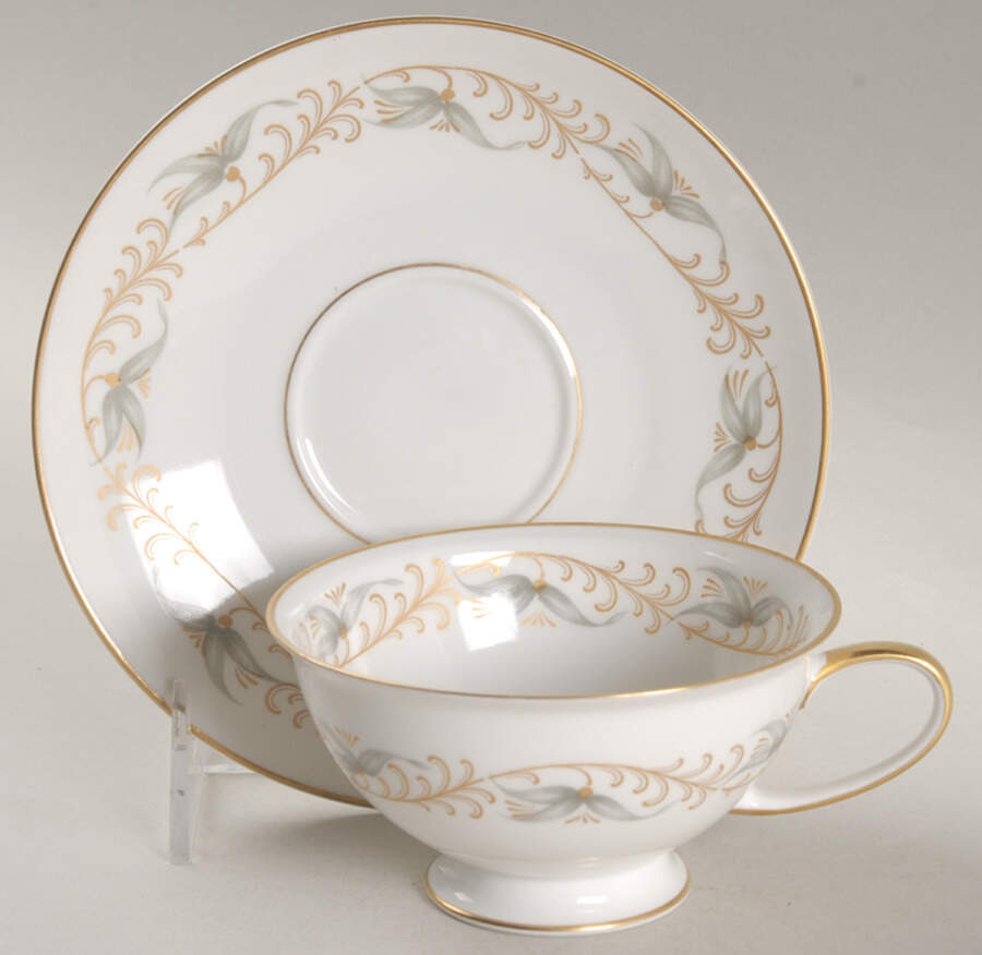 Nocturne Footed Cup & Saucer Set by Rosenthal - Continental-1
