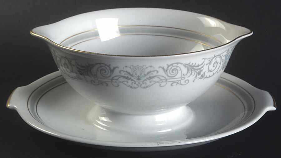 Olde Brocade Gravy Boat with Attached Underplate by Rosenthal - Continental-1