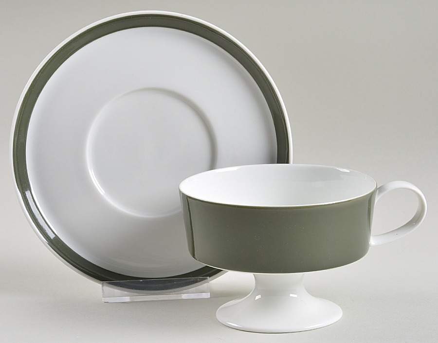 Olive Footed Cup & Saucer Set by Rosenthal - Continental-1