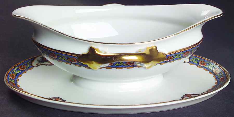 Old Virginia Gravy Boat with Attached Underplate by Rosenthal - Continental-1