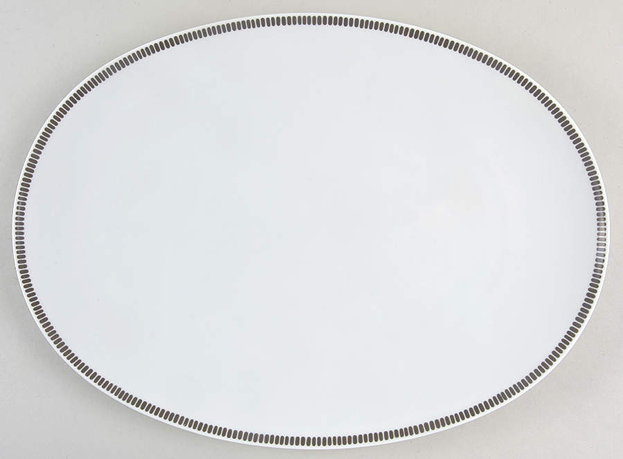 Onyx Grey 15" Oval Serving Platter by Rosenthal - Continental-1