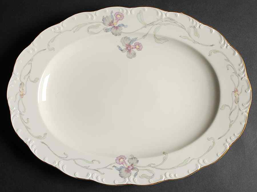 Orchid Blossom 15" Oval Serving Platter by Rosenthal - Continental-1