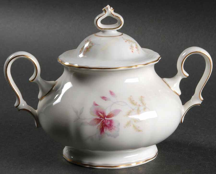 Orchid (Chippendale, White) Sugar Bowl & Lid by Rosenthal - Continental-1