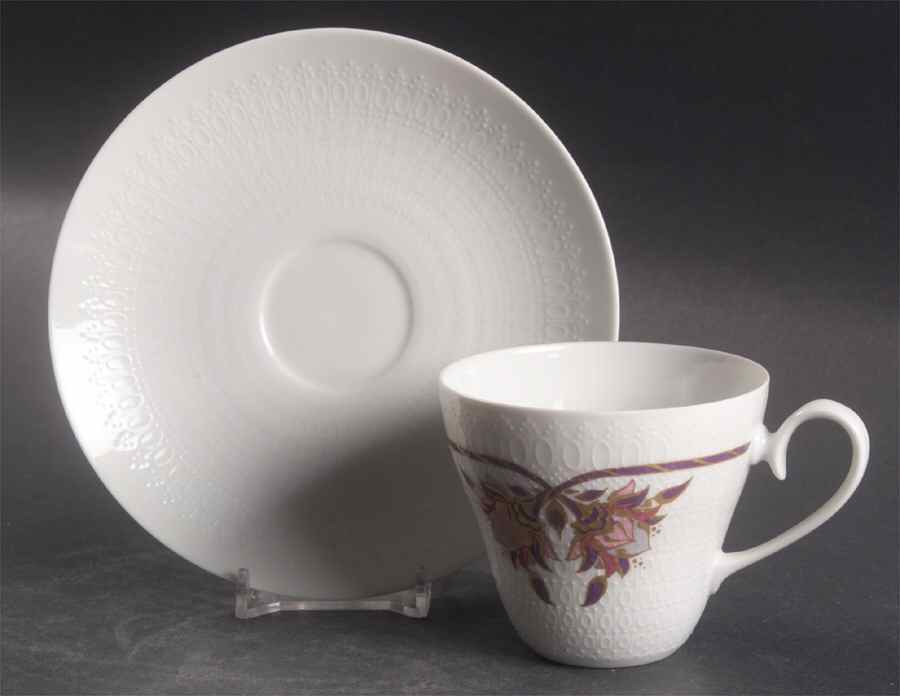 Orchid (Romance) Flat Cup & Saucer Set by Rosenthal - Continental-1