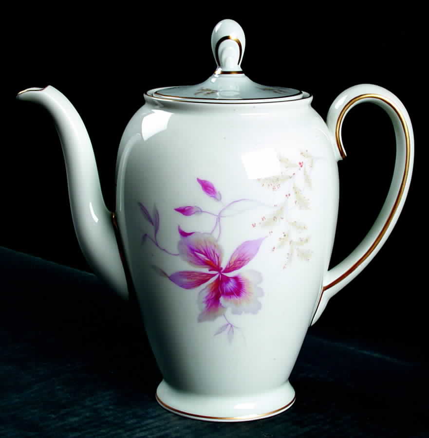 Orchid (Aida, White) Coffee Pot & Lid by Rosenthal - Continental-1