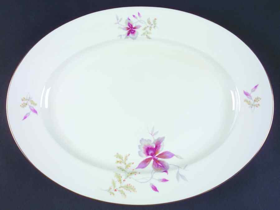 Orchid (Aida, White) 14" Oval Serving Platter by Rosenthal - Continental-1