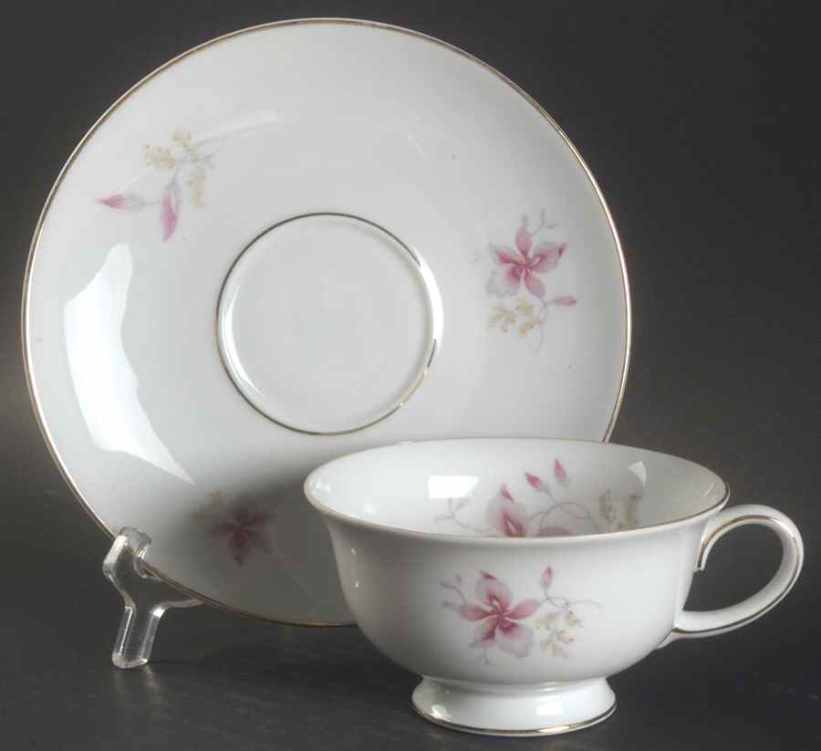 Orchid (Aida, White) Oversized Cup & Saucer Set by Rosenthal - Continental-1
