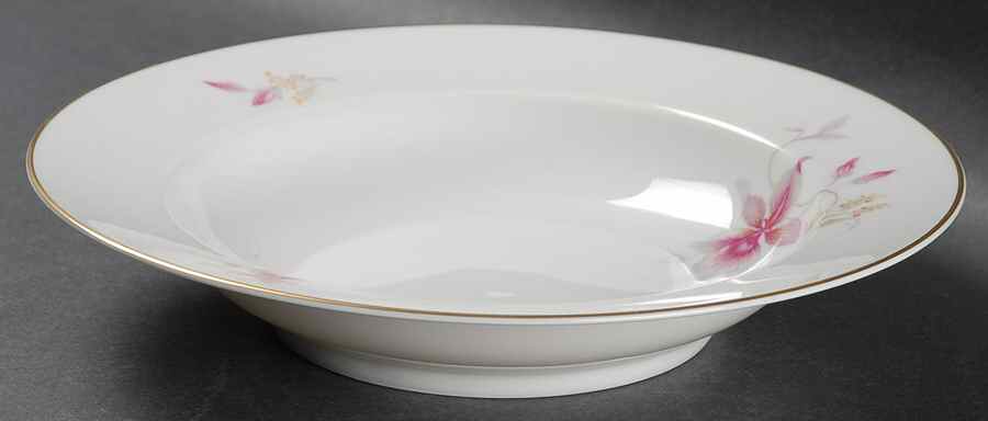 Orchid (Aida, White) Rim Soup Bowl by Rosenthal - Continental-1