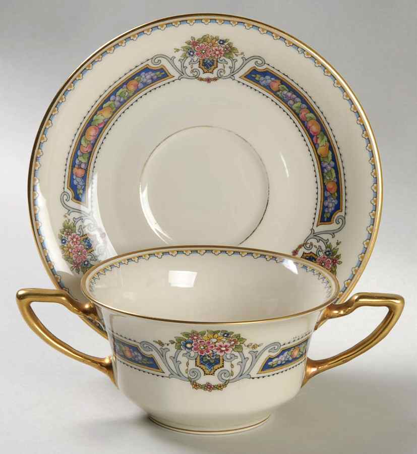 Orelay Flat Bouillon Cup & Saucer by Rosenthal - Continental-1