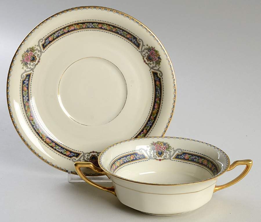 Orelay Flat Cream Soup Bowl & Saucer Set by Rosenthal - Continental-1