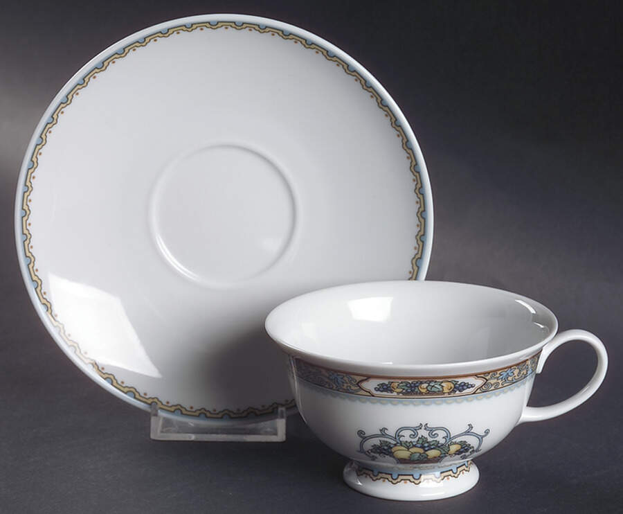 Paradise Garden Footed Cup & Saucer Set by Rosenthal - Continental-1