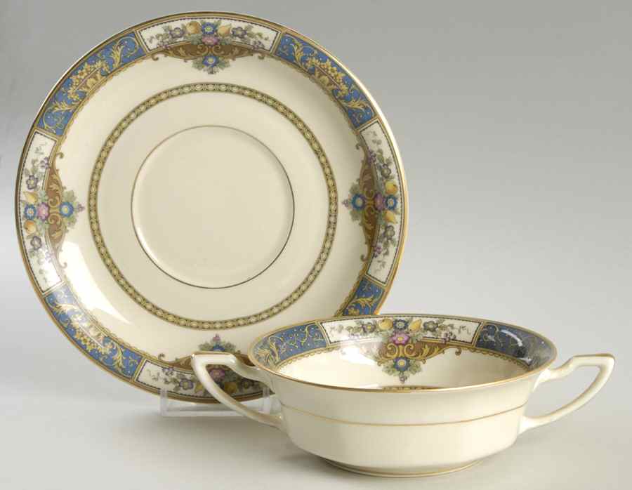Parsival Flat Cream Soup Bowl & Saucer Set by Rosenthal - Continental-1
