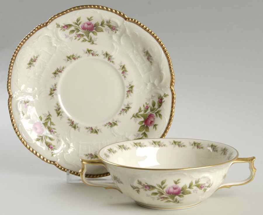 Pastorale Flat Cream Soup Bowl & Saucer Set by Rosenthal - Continental-1