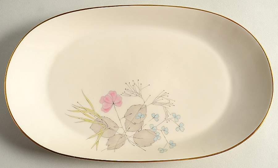 Parisian Spring Ivory (Gold Trim) 11" Oval Serving Platter by Rosenthal - Continental-1