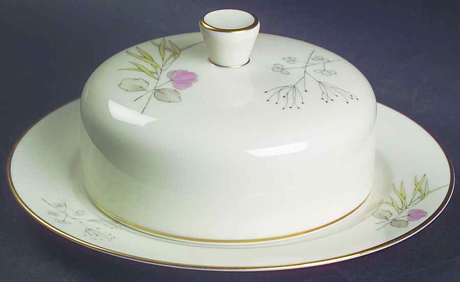 Parisian Spring Ivory (Gold Trim) Round Covered Butter by Rosenthal - Continental-1