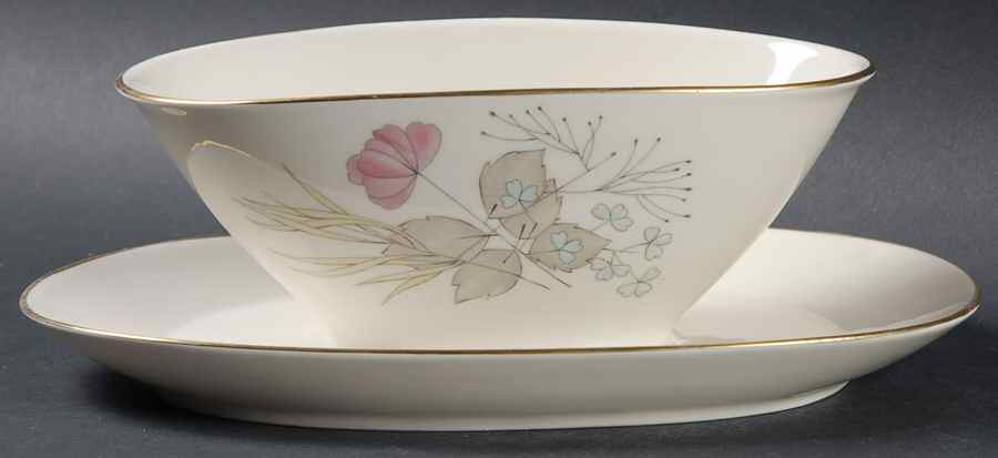 Parisian Spring Ivory (Gold Trim) Gravy Boat with Attached Underplate by Rosenthal - Continental-1