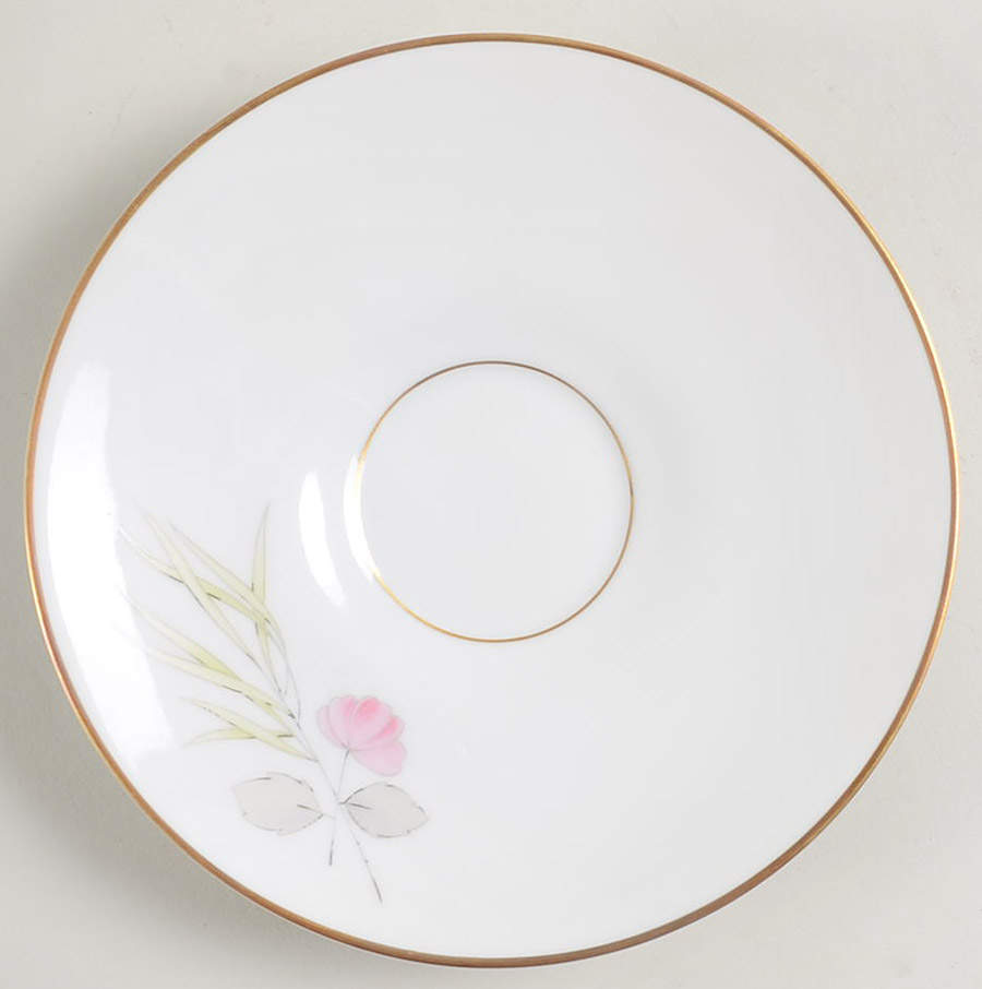 Parisian Spring White (Gold Trim) Saucer for Flat Cup by Rosenthal - Continental-1