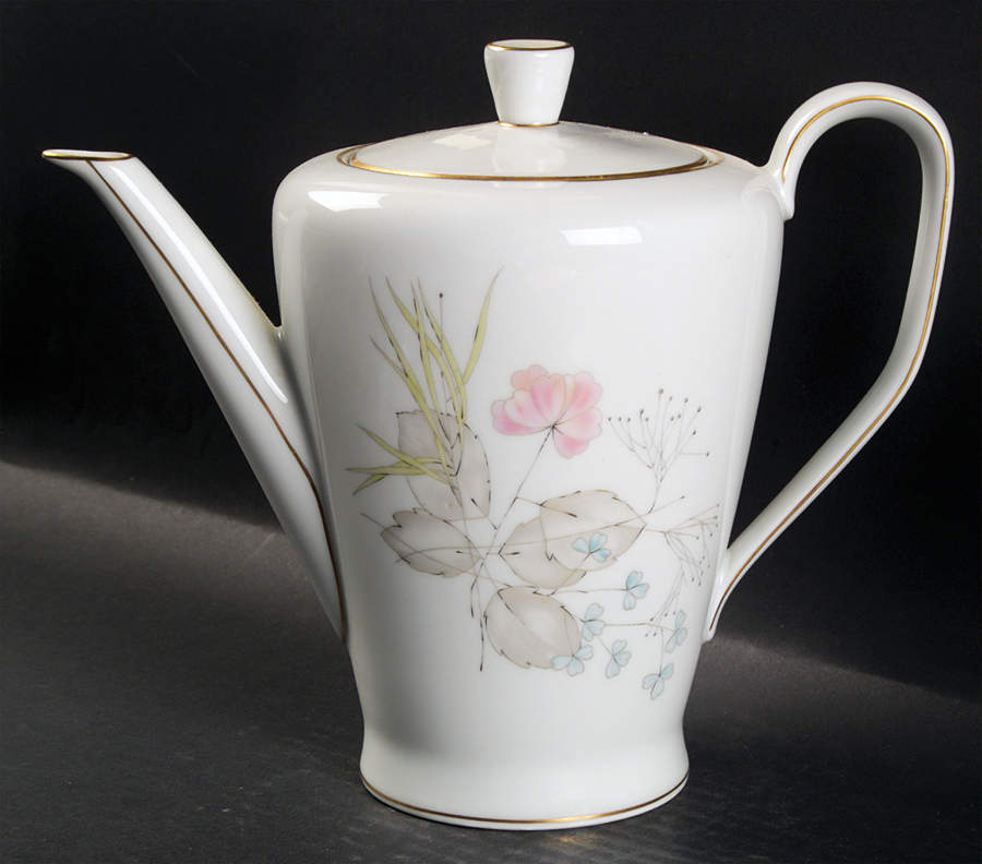 Parisian Spring White (Gold Trim) Coffee Pot & Lid by Rosenthal - Continental-1
