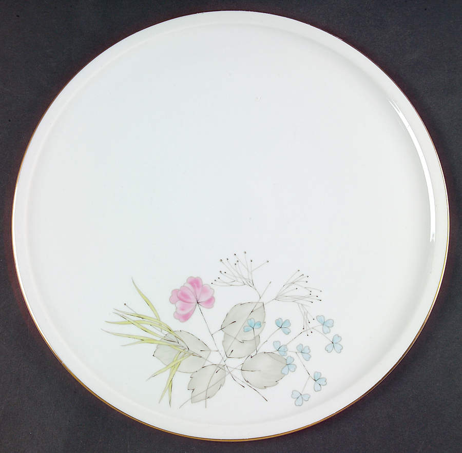 Parisian Spring White (Gold Trim) Round Torte Plate by Rosenthal - Continental-1