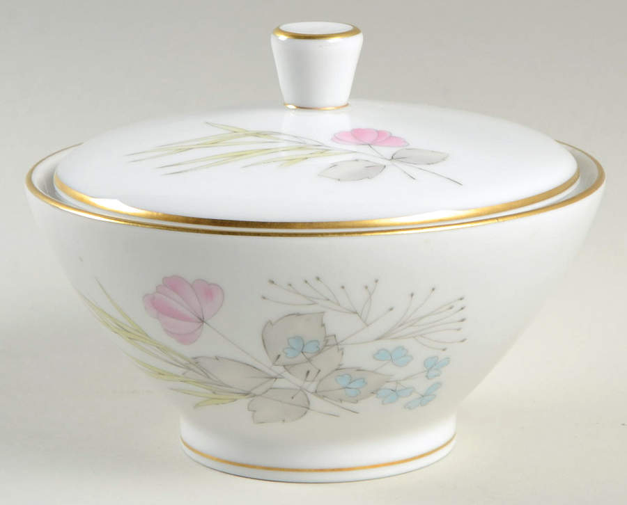 Parisian Spring White (Gold Trim) Sugar Bowl & Lid by Rosenthal - Continental-1