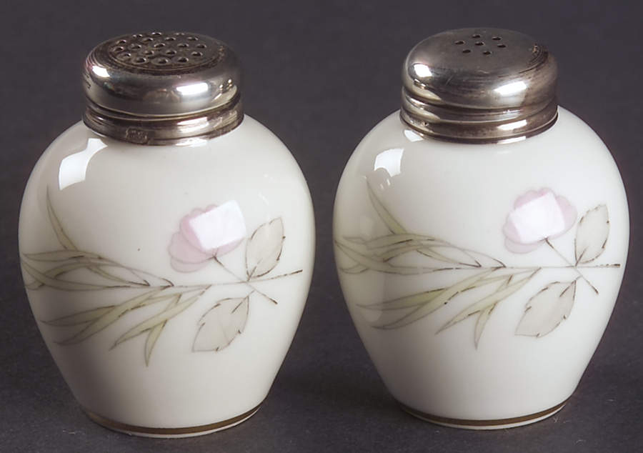 Parisian Spring White (Gold Trim) Salt & Pepper Set by Rosenthal - Continental-1