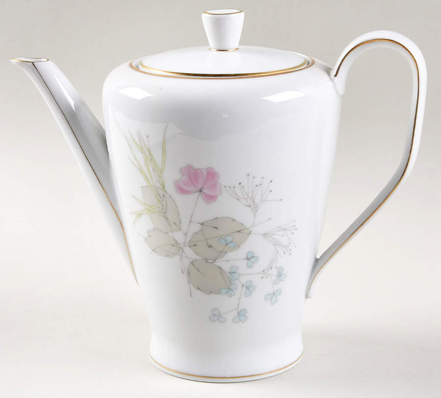 Parisian Spring White (Gold Trim) Coffee Pot & Lid by Rosenthal - Continental-1
