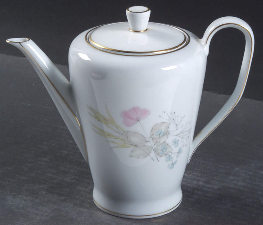 Parisian Spring White (Gold Trim) Small Coffee Pot & Lid by Rosenthal - Continental-1