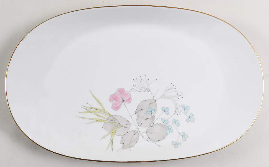 Parisian Spring White (Gold Trim) 15" Oval Serving Platter by Rosenthal - Continental-1