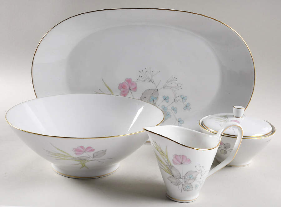 Parisian Spring White (Gold Trim) 5 Piece Hostess Set by Rosenthal - Continental-1