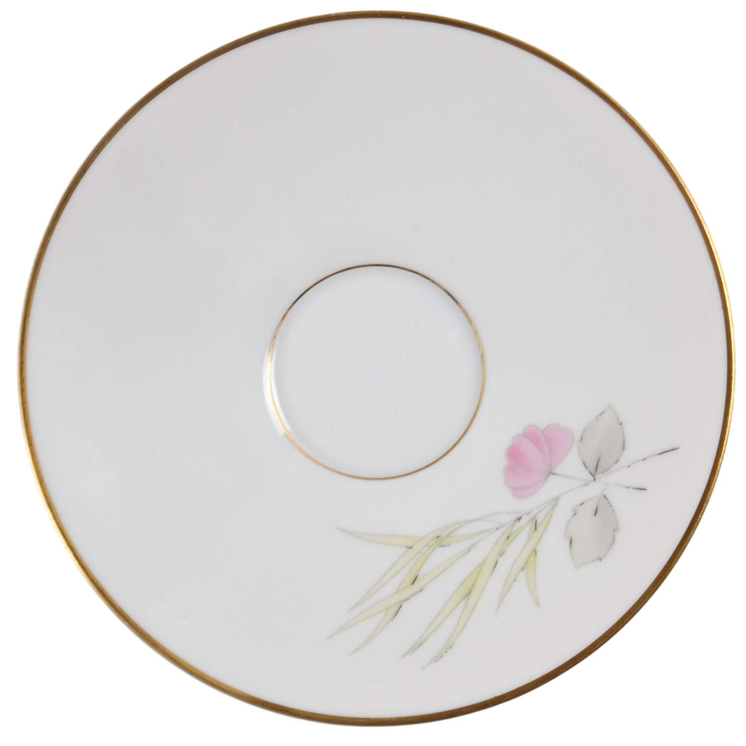 Parisian Spring White (Gold Trim) Saucer for Flat Cup by Rosenthal - Continental-1