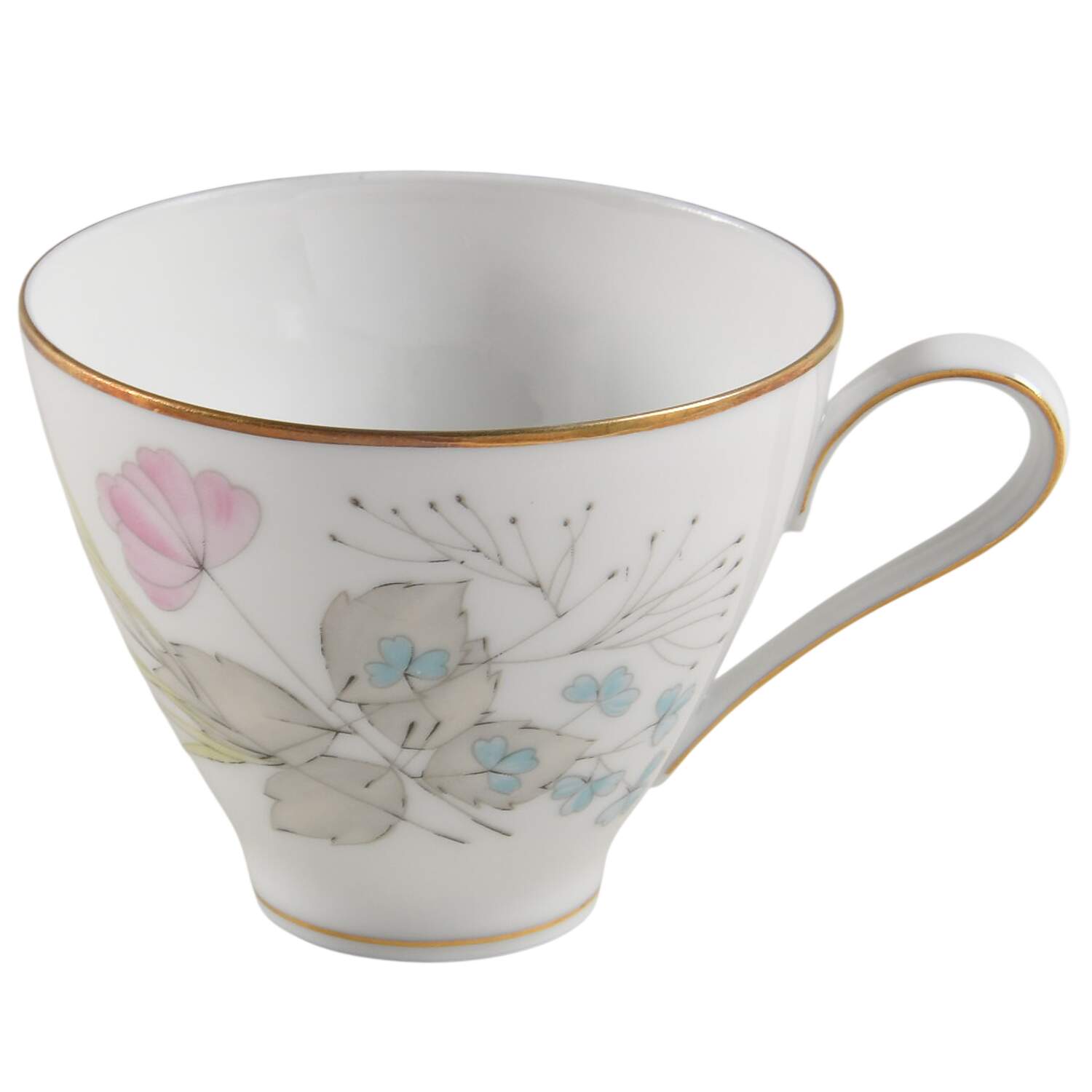 Parisian Spring White (Gold Trim) Flat Cup by Rosenthal - Continental-1
