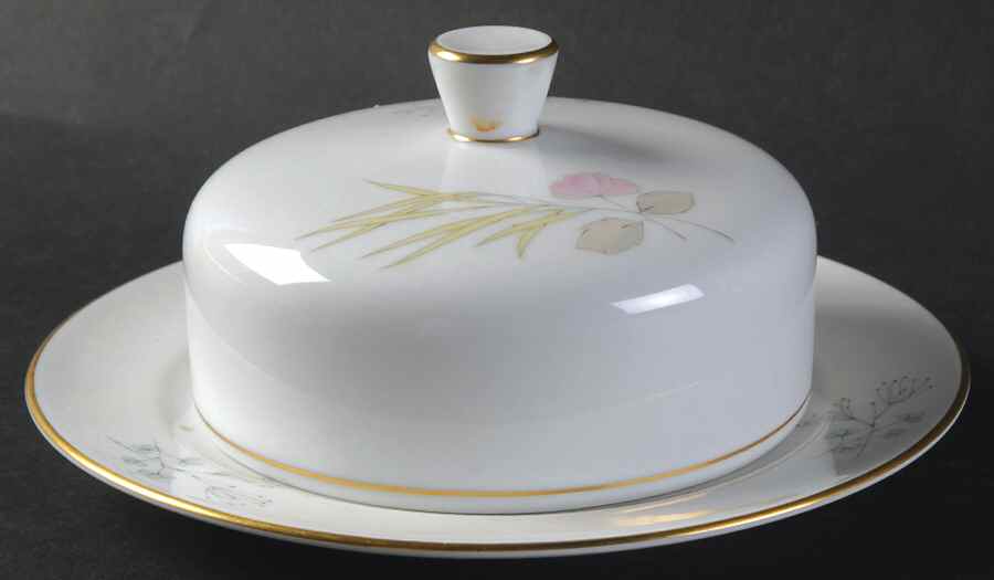 Parisian Spring White (Gold Trim) Round Covered Butter by Rosenthal - Continental-1