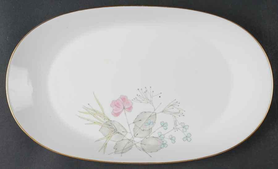 Parisian Spring White (Gold Trim) 13" Oval Serving Platter by Rosenthal - Continental-1