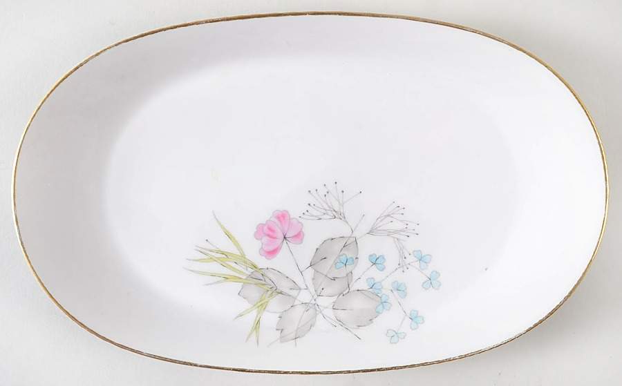 Parisian Spring White (Gold Trim) 11" Oval Serving Platter by Rosenthal - Continental-1