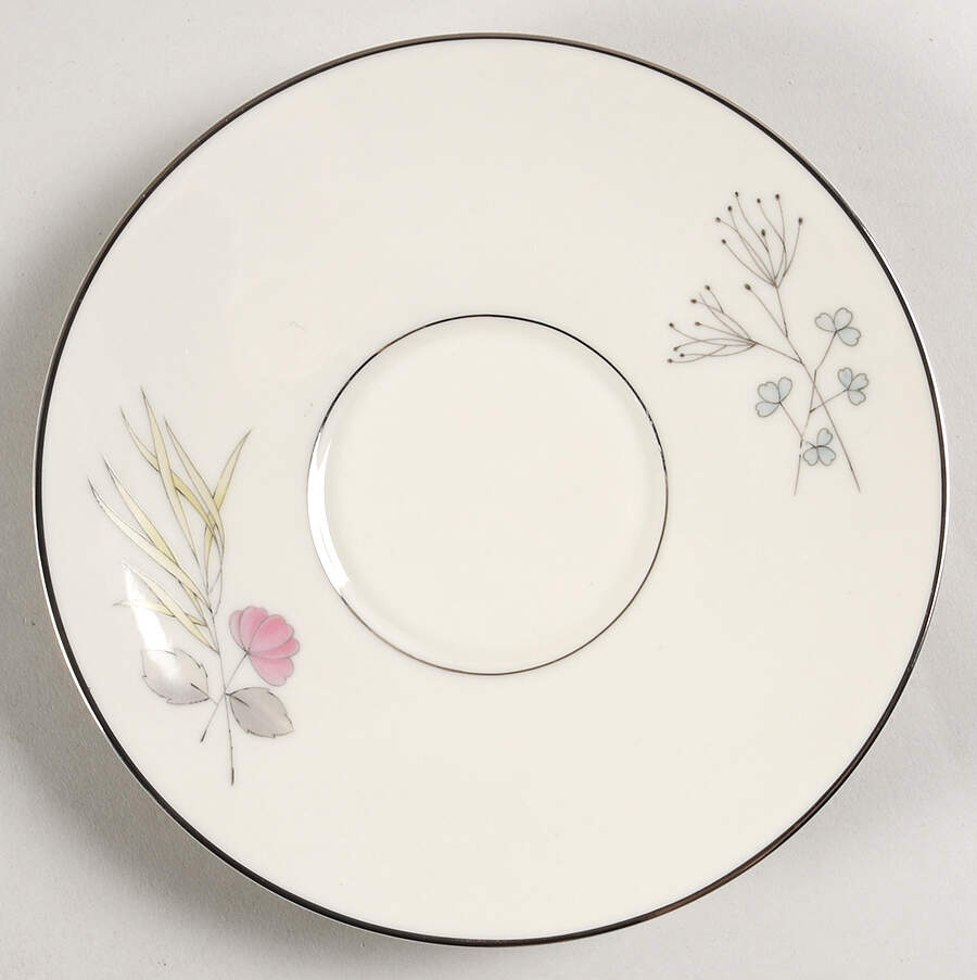 Parisian Spring White (Platinum Trim) Saucer for Cream Soup Bowl by Rosenthal - Continental-1