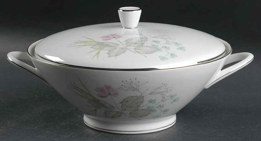 Parisian Spring White (Platinum Trim) Round Covered Vegetable by Rosenthal - Continental-1