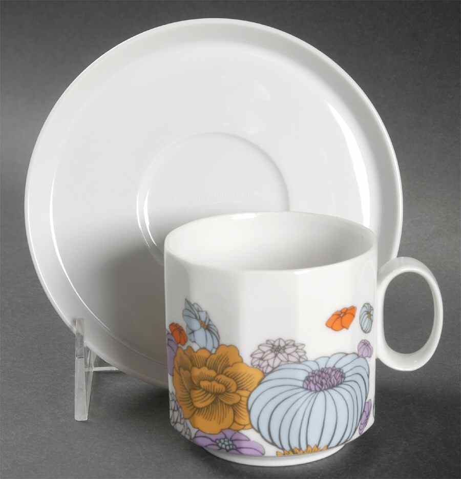 Patras Flat Cup & Saucer Set by Rosenthal - Continental-1
