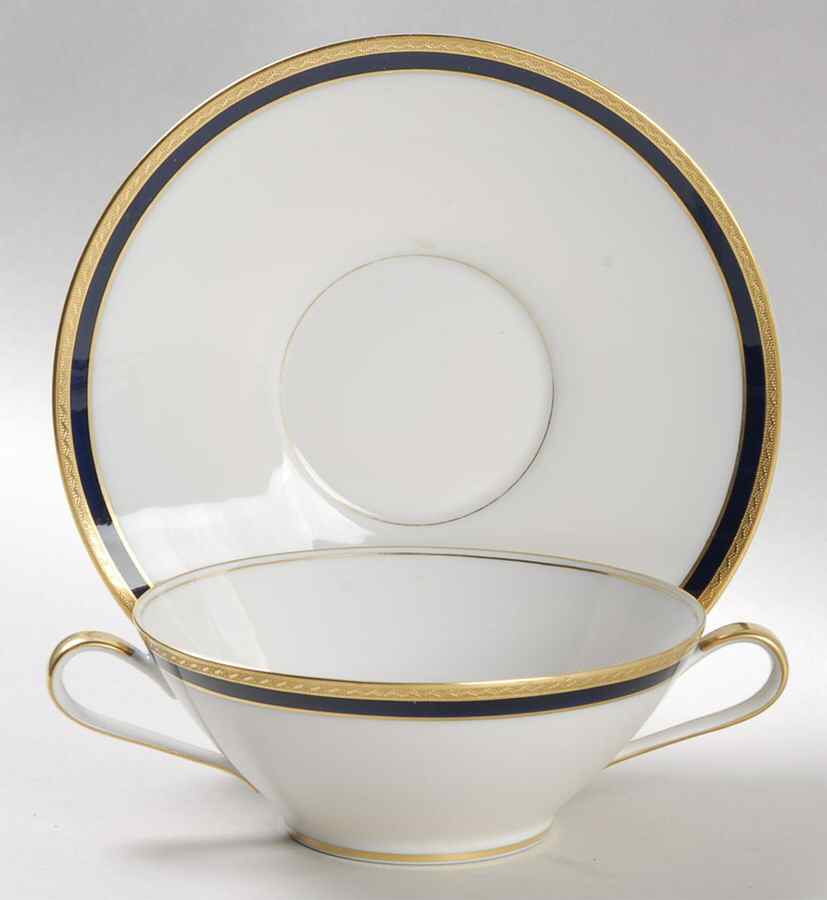Patricia Flat Cream Soup Bowl & Saucer Set by Rosenthal - Continental-1