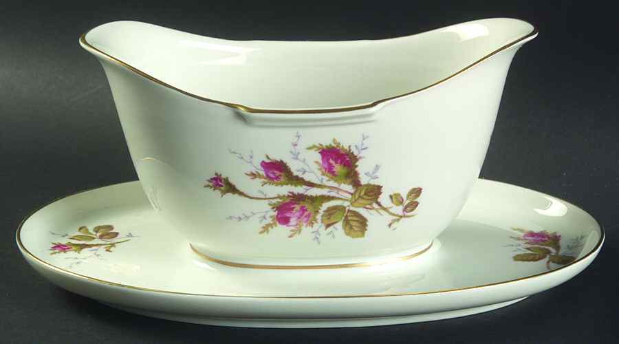 Petal Lane Gravy Boat with Attached Underplate by Rosenthal - Continental-1