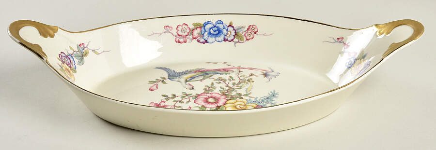 Phoenix (U.S. Zone, Gold Trim & Verge) 15" Oval Baker by Rosenthal - Continental-1
