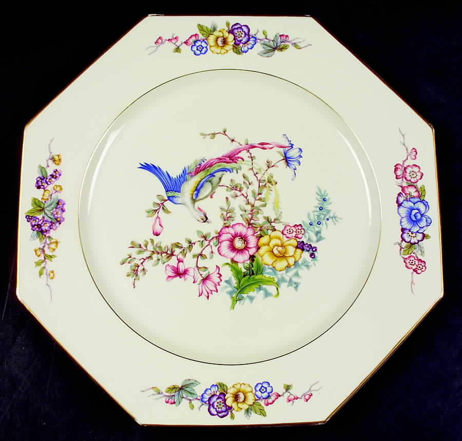 Phoenix (U.S. Zone, Gold Trim & Verge) 12" Octagonal Chop Plate by Rosenthal - Continental-1
