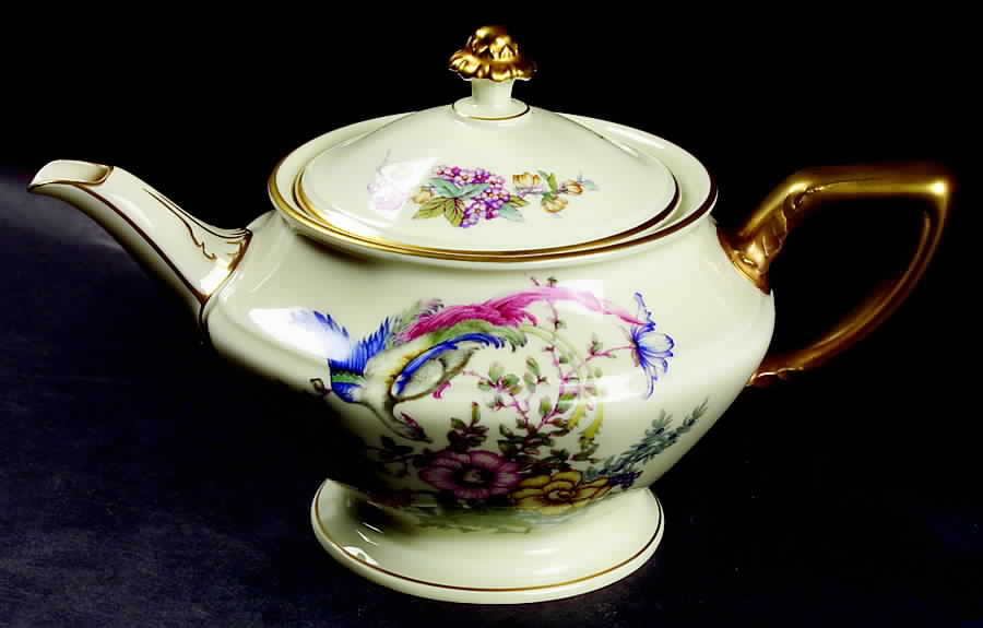 Phoenix (U.S. Zone, Gold Trim & Verge) Teapot & Lid by Rosenthal - Continental-1