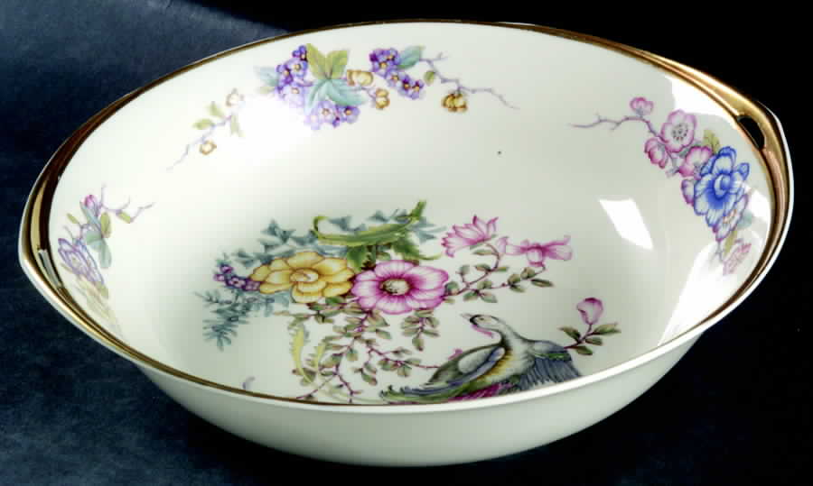 Phoenix (U.S. Zone, Gold Trim & Verge) 9" Round Vegetable Bowl by Rosenthal - Continental-1