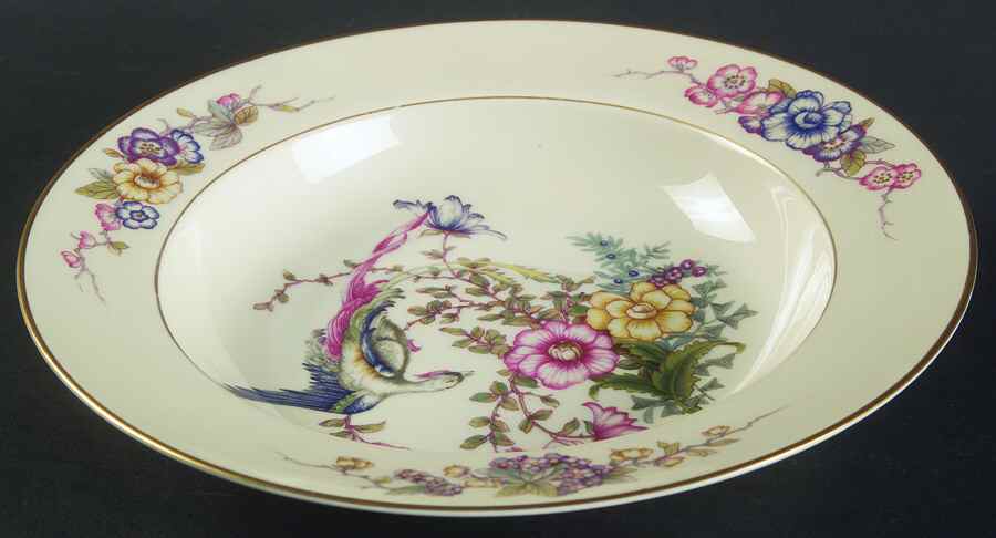 Phoenix (U.S. Zone, Gold Trim & Verge) Rim Soup Bowl by Rosenthal - Continental-1