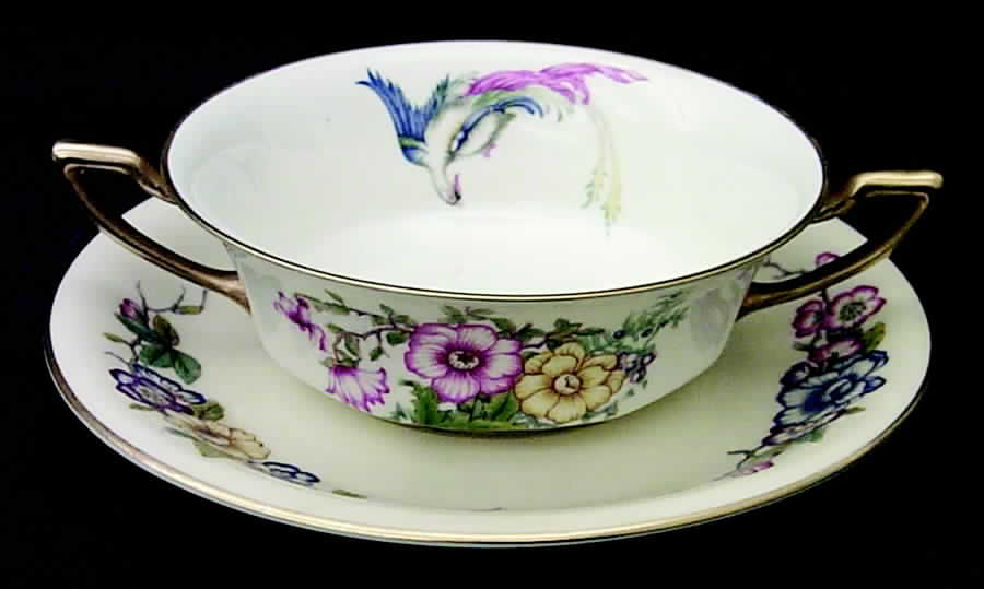 Phoenix (Winifred Shape) Flat Cream Soup Bowl & Saucer Set by Rosenthal - Continental-1