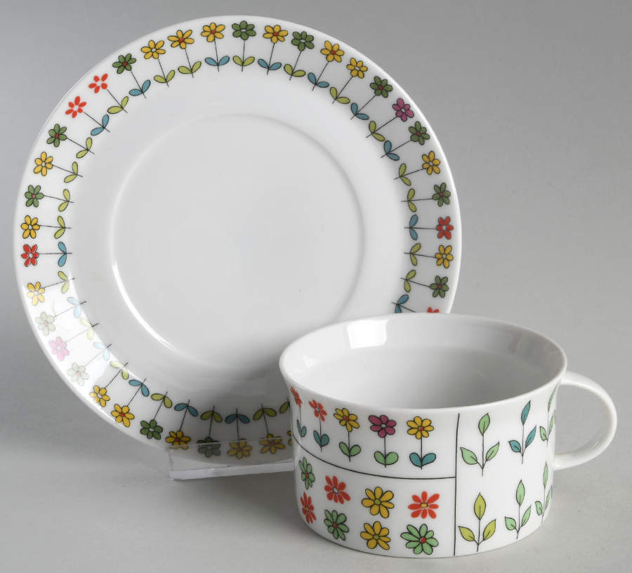 Piemonte Flat Cup & Saucer Set by Rosenthal - Continental-1
