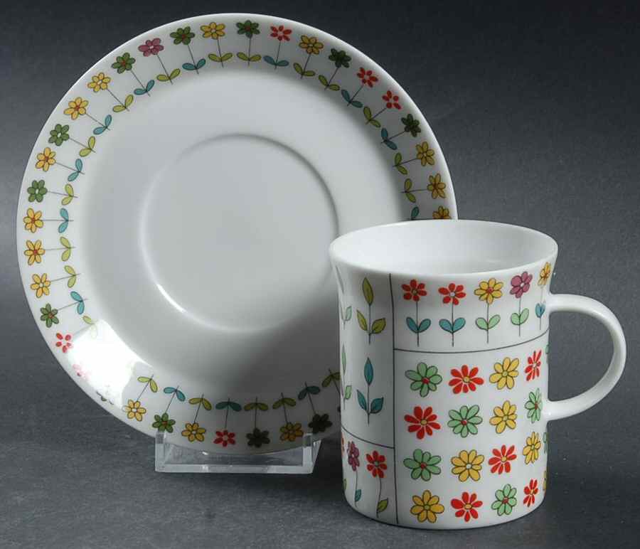 Piemonte Flat Cup & Saucer Set by Rosenthal - Continental-1