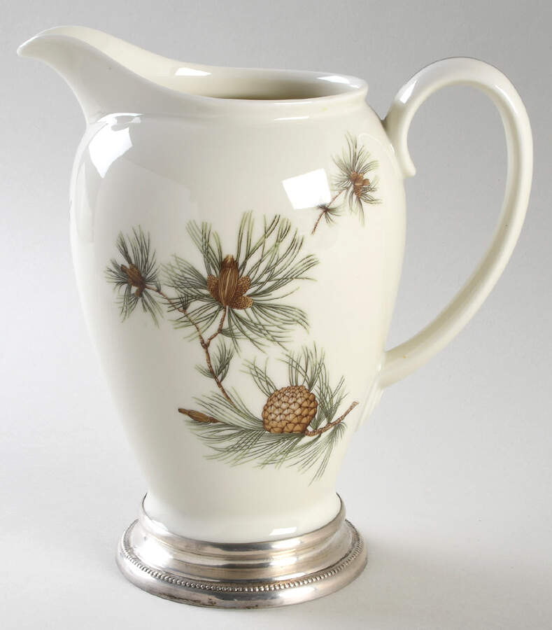 Pine Needles 32 Oz Pitcher with Sterling Base by Rosenthal - Continental-1