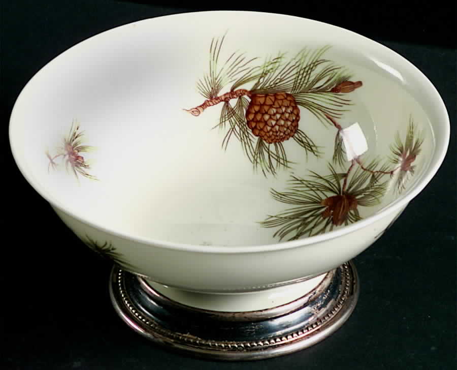Pine Needles Sterling Base Round Compote (Height X Width) by Rosenthal - Continental-1