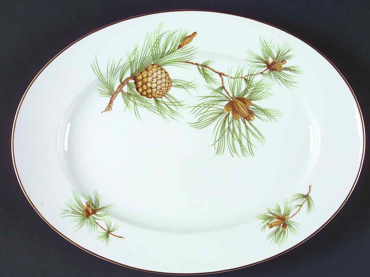 Pine Needles 12" Oval Serving Platter by Rosenthal - Continental-1